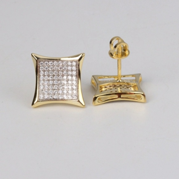 Iced Out Custom Studded Earrings - Picture 3 of 5